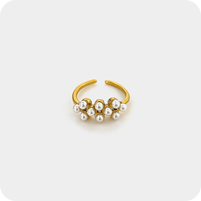 Anillo de 10 Perlitas