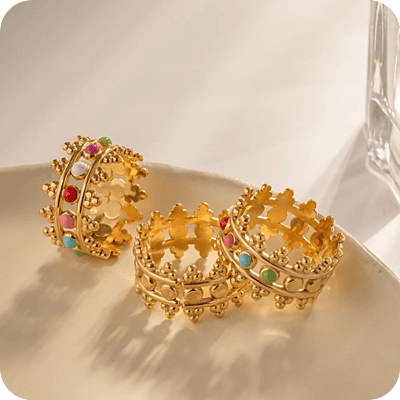 Anillo Corona de Colores