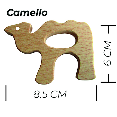 Figuras Madera Camello Color Natural Paquete por 5 Unidades