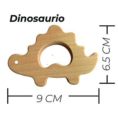 Figuras Madera Dinosaurio Color Natural Paquete por 5 Unidades