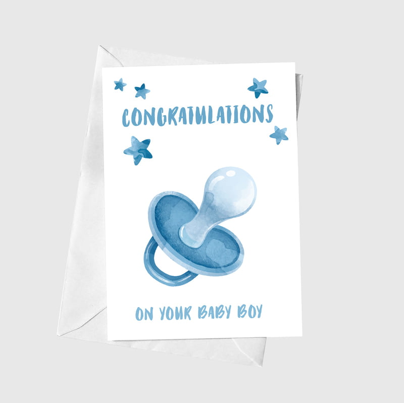 Anoela Congratulations On Your Baby Boy Card
