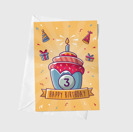 Anoela Happy Birthday Cupcake Card - 3