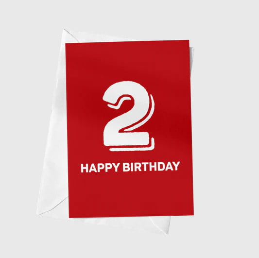Anoela Happy Birthday Number Card - 2