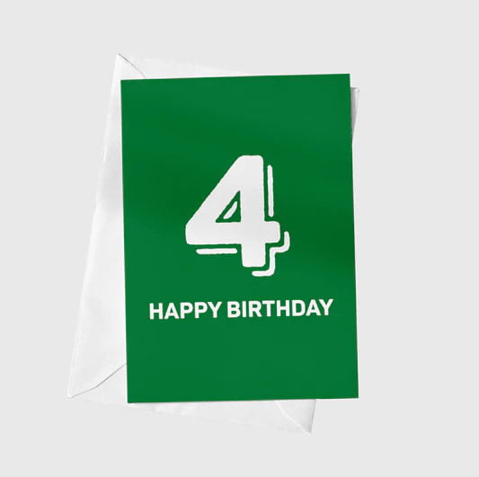 Anoela Happy Birthday Number Card - 4