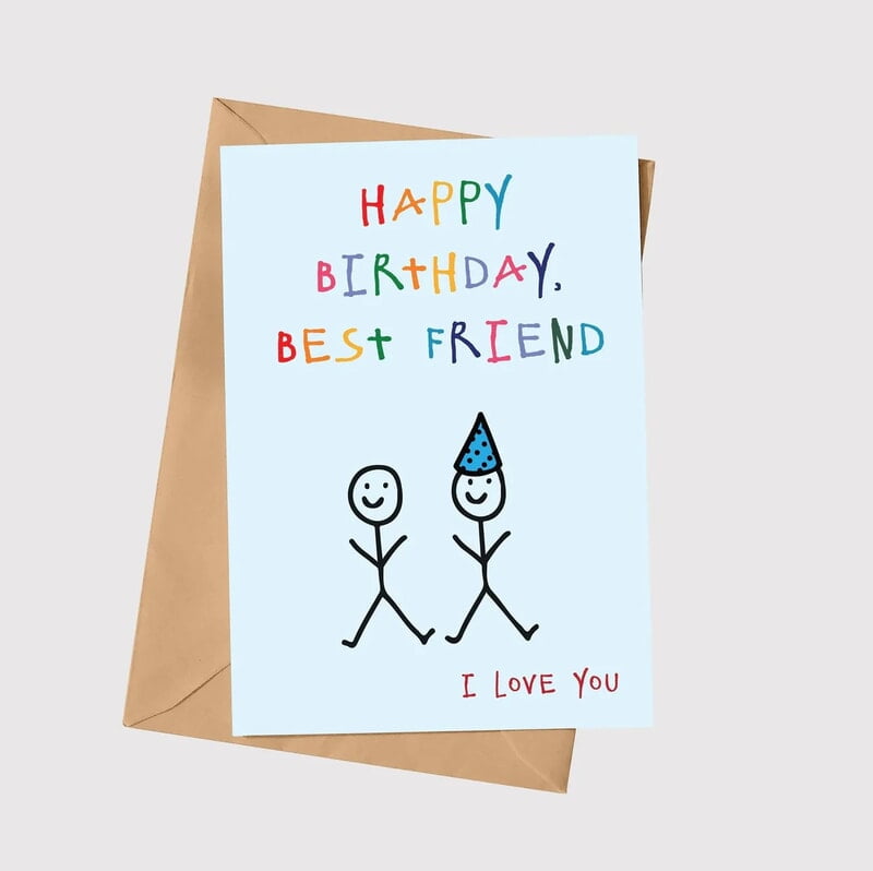 Anoela Happy Birthday Card - Child At Heart (Blue)