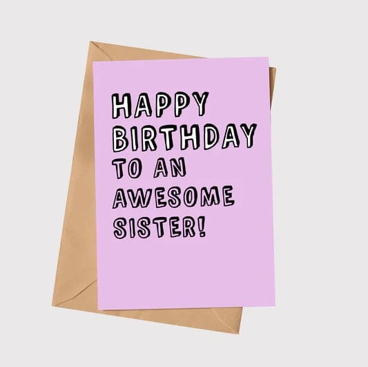 Anoela Happy Birthday To An Awesome Sister Card