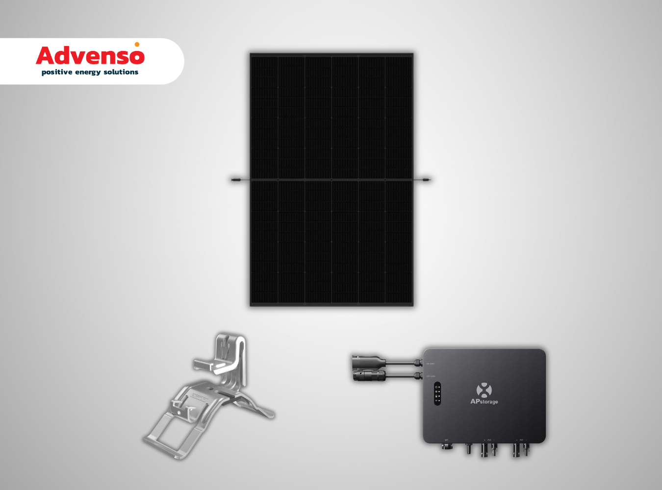 1 Stekkerpaneel met ApSystems omvormer - Golfplaten 1 Stekkerpaneel met ApSystems omvormer - Golfplaten