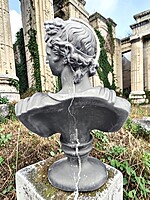 Handmade Apollo Bust Candle- Black, Unscented