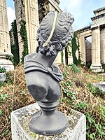 Handmade Apollo Bust Candle- Black, Unscented