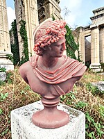 Handmade Apollo Bust Candle- Burgundy, Black Cherry Merlot Scented