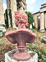 Handmade Apollo Bust Candle- Burgundy, Black Cherry Merlot Scented