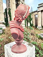 Handmade Apollo Bust Candle- Burgundy, Black Cherry Merlot Scented