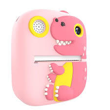 Appareil Photo Numerique a Impression Instantanée Dinosaur Kids Rose