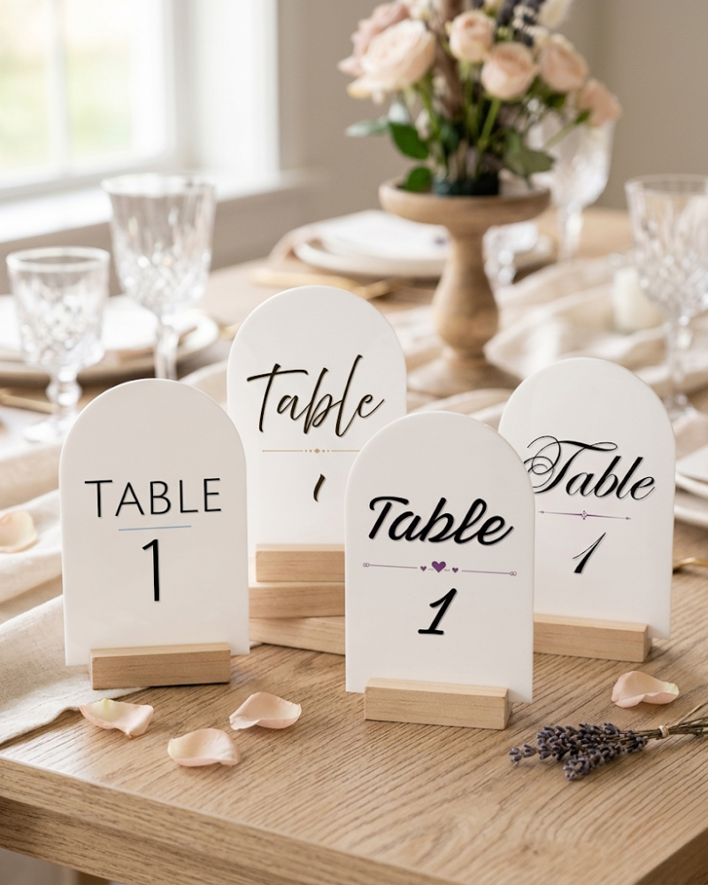 Arch Table Sign
