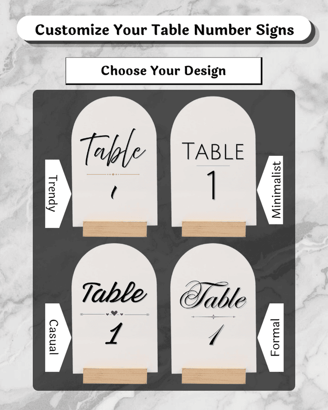 Arch Table Sign