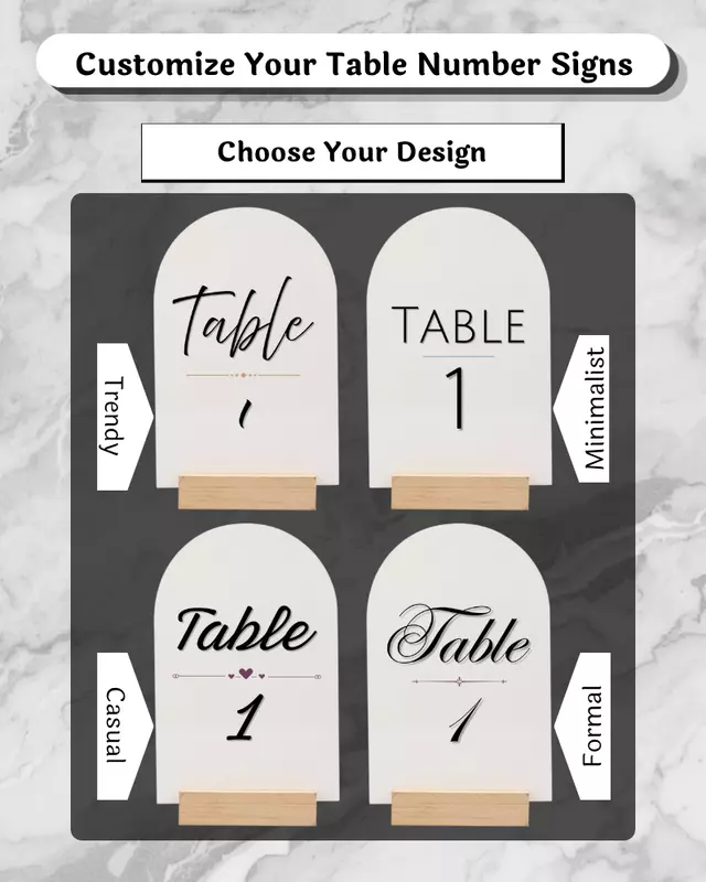 Arch Table Sign