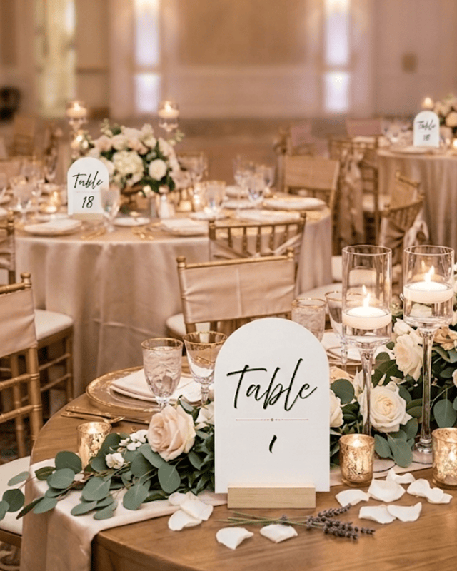 Arch Table Sign