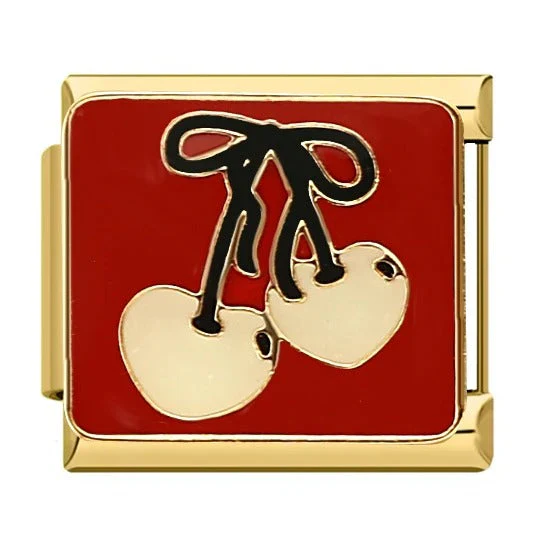 Golden Red Cherries Vintage