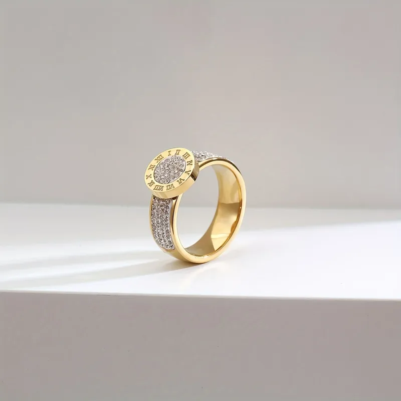 Roman Clock Diamonds Ring