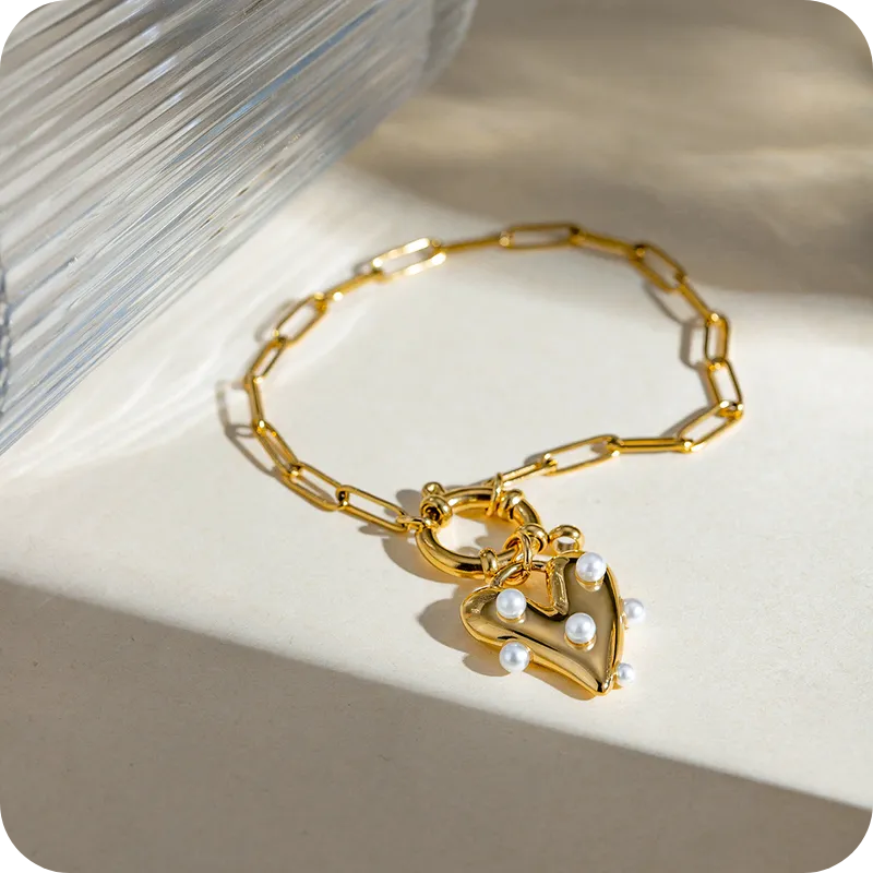 Heart of Pearls Bracelet