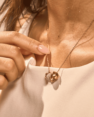 Shiny Diamonds Ring Necklace