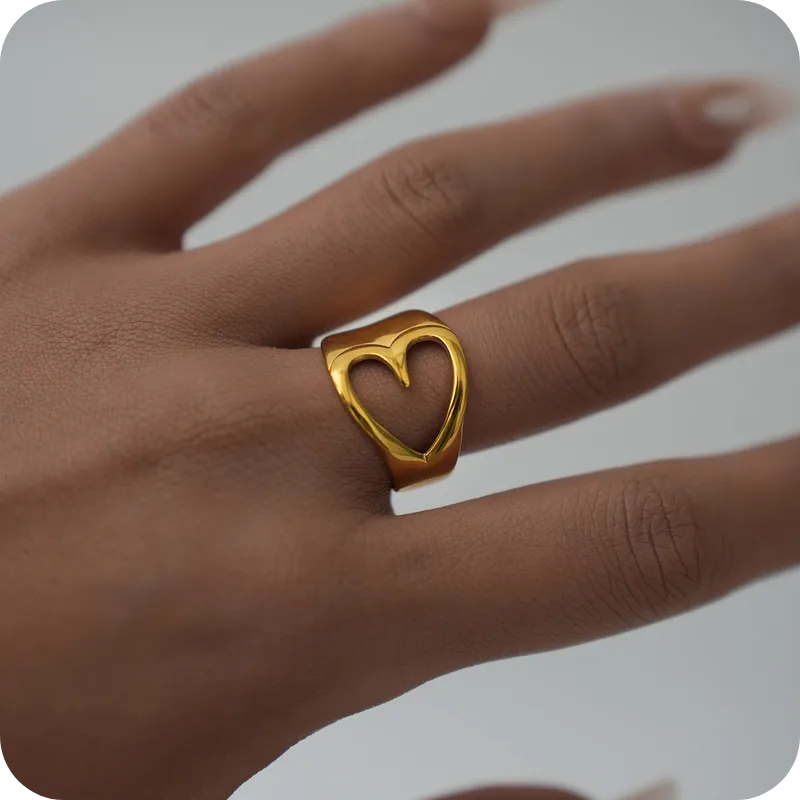Heart Open Ring