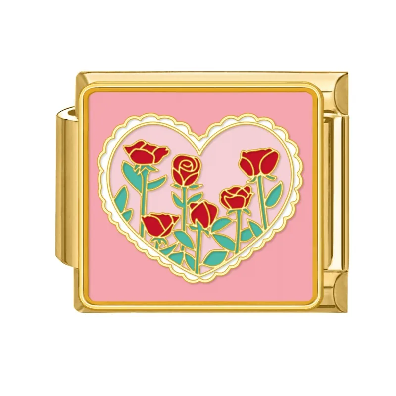 Golden Red Roses