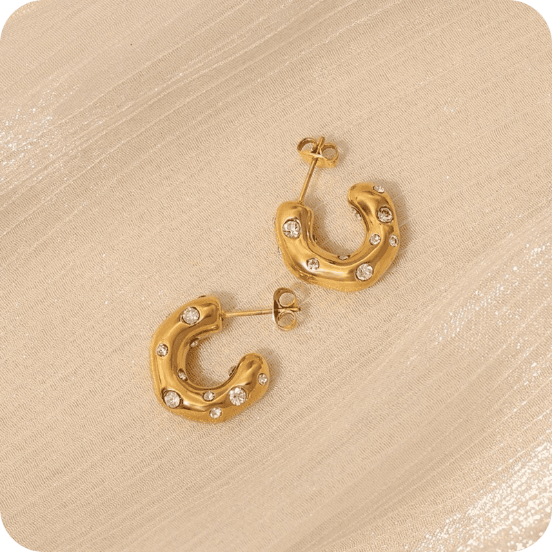 Argollas Retro con Incrustaciones