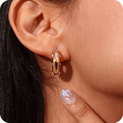 Argollas Retro con Incrustaciones