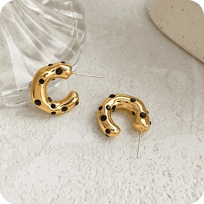 Argollas Retro con Incrustaciones