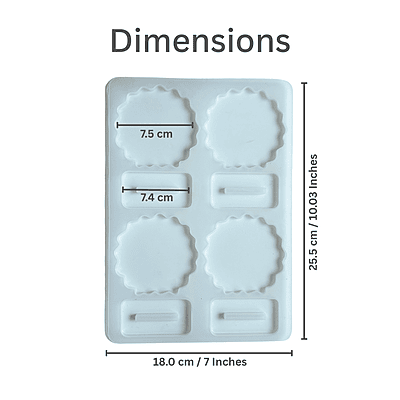 Premium Silicone 4 Cavities Mould for Resin Casting | Flexible Reusable Mould for DIY Crafts, Goddess Idols, Car Dashboards, Home Decors & More
