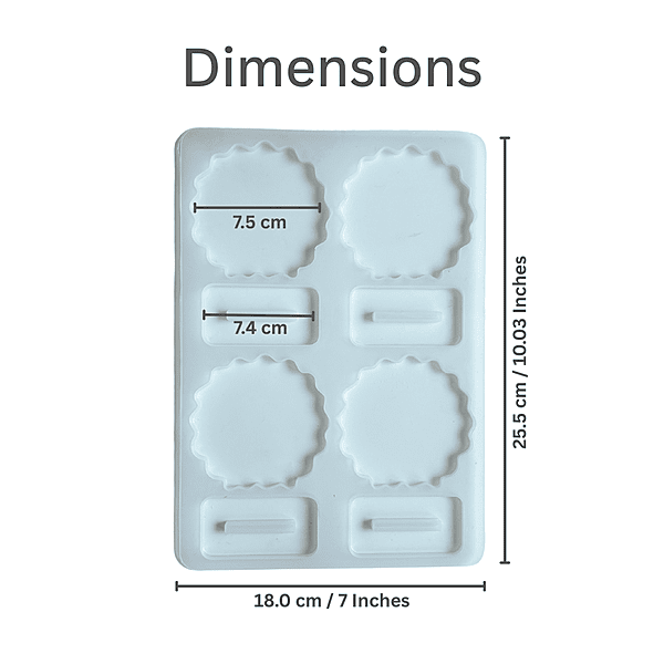 Premium Silicone 4 Cavities Mould for Resin Casting | Flexible Reusable Mould for DIY Crafts, Goddess Idols, Car Dashboards, Home Decors & More