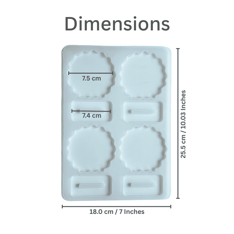 Premium Silicone 4 Cavities Mould for Resin Casting | Flexible Reusable Mould for DIY Crafts, Goddess Idols, Car Dashboards, Home Decors & More