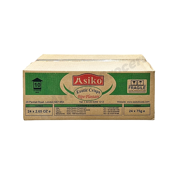 25634 Asiko Exotic (Green) Plantain Chips 75g X 24