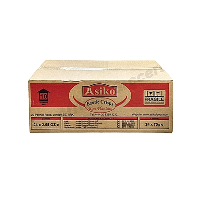 25438 Asiko Exotic (Red) Plantain Chips 75g X 24