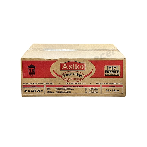 25438 Asiko Exotic (Red) Plantain Chips 75g X 24