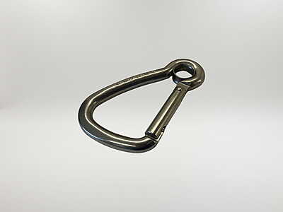 Asymmetric Key Lock Carbine Hook with Eye - 8 x 80mm S/S