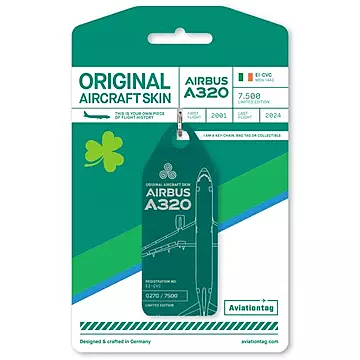 Aviationtag Airbus A320 - EI-CVC - Green