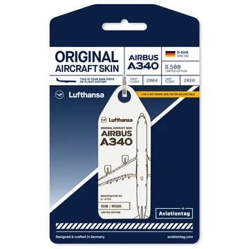 Aviationtag Lufthansa Airbus A340 - D-AIHE - White