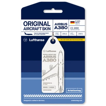 Aviationtag Lufthansa Airbus A380 - D-AIMI - White