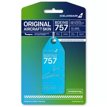 Aviationtag Icelandair Boeing 757 - TF-FIU - Light Blue