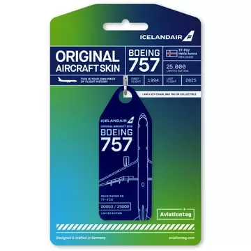 Aviationtag Icelandair Boeing 757 - TF-FIU - Dark Blue