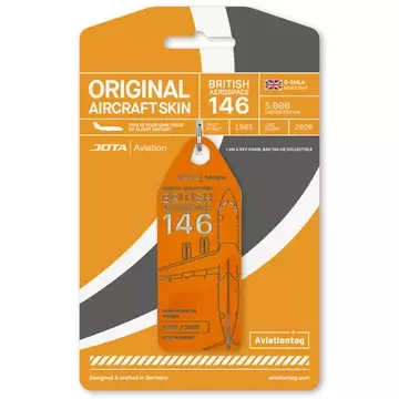 Aviationtag JOTA BAe 146 - G-SMLA Orange