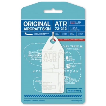 Aviationtag ATR72 - D4-CBU - White