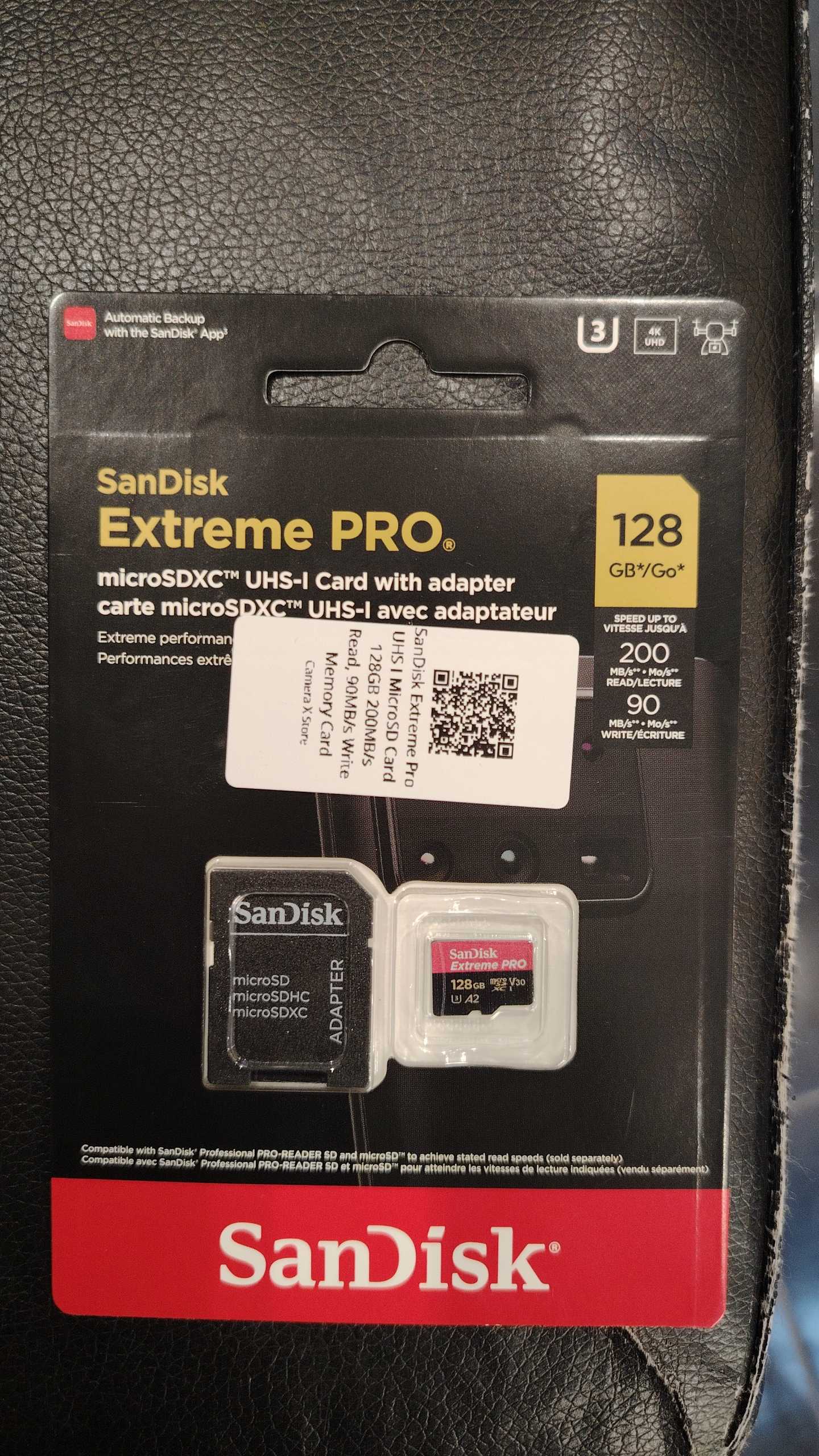 SanDisk Extreme Pro UHS I MicroSD Card 128GB 200MB/s Read, 90MB/s Write Memory Card