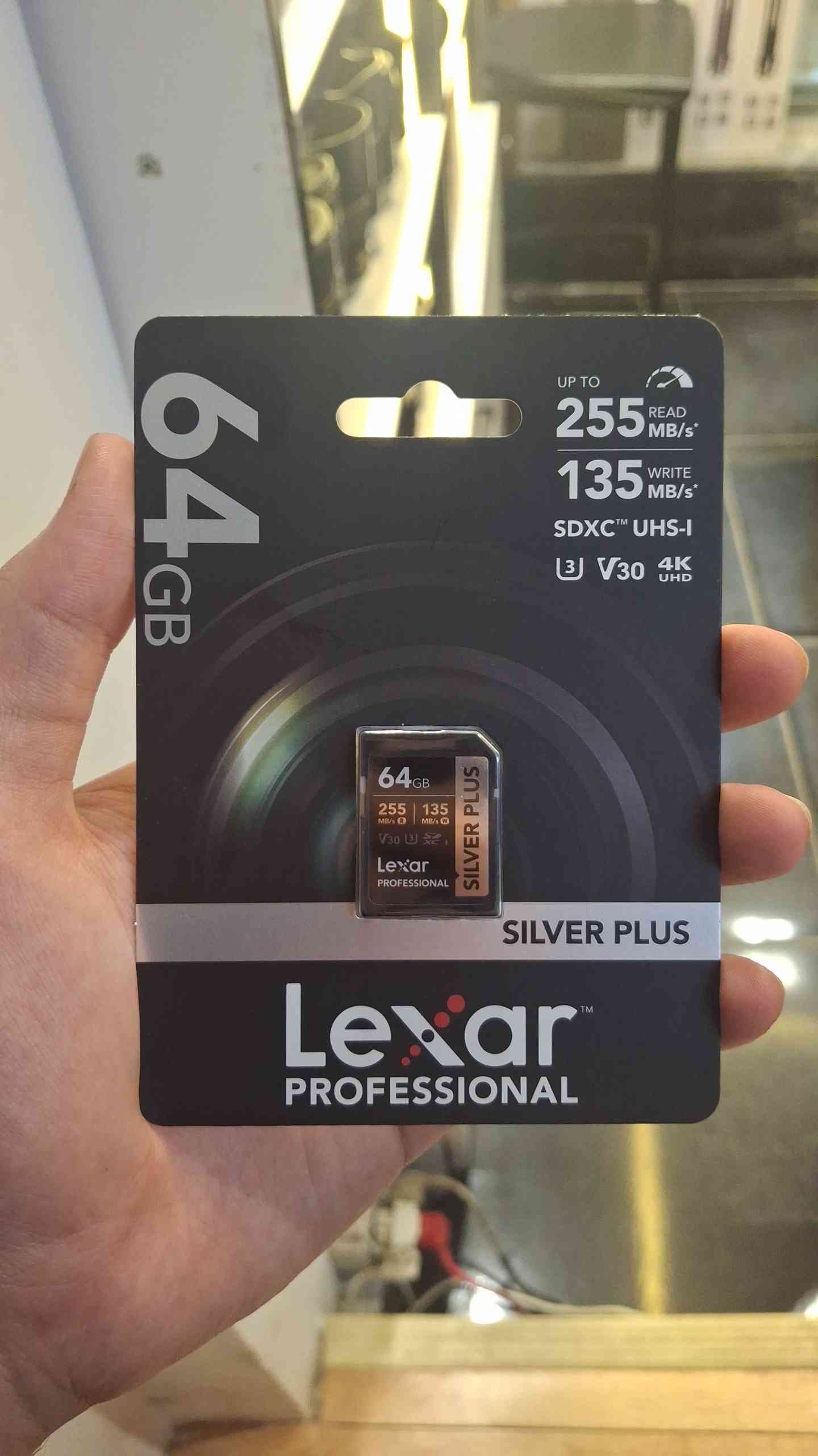 Lexar 64GB 255MB\S SD Silver Plus V30