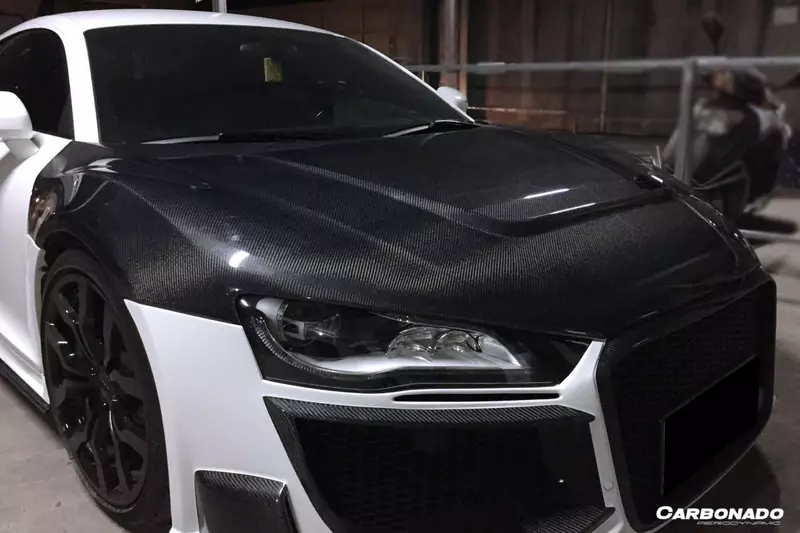 2006–2015 Audi R8 Coupe & Spyder P Style Carbon Fiber Hood | Lightweight & Aerodynamic Upgrade