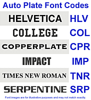 [003-FC1AP2] FF C1 AUTO PLATE (Two Lines of Text)