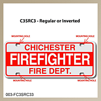 [003-FC3AP3] FF C3 AUTO PLATE (Three Lines of Text)