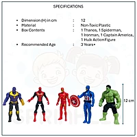 Avengers Action Superhero Figures Playset for Kids